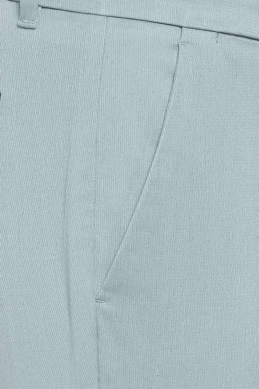BASICS TAPERED FIT SMOKE BLUE STRETCH TROUSERS