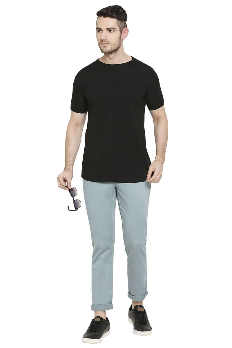 BASICS TAPERED FIT STRETCH TROUSERS