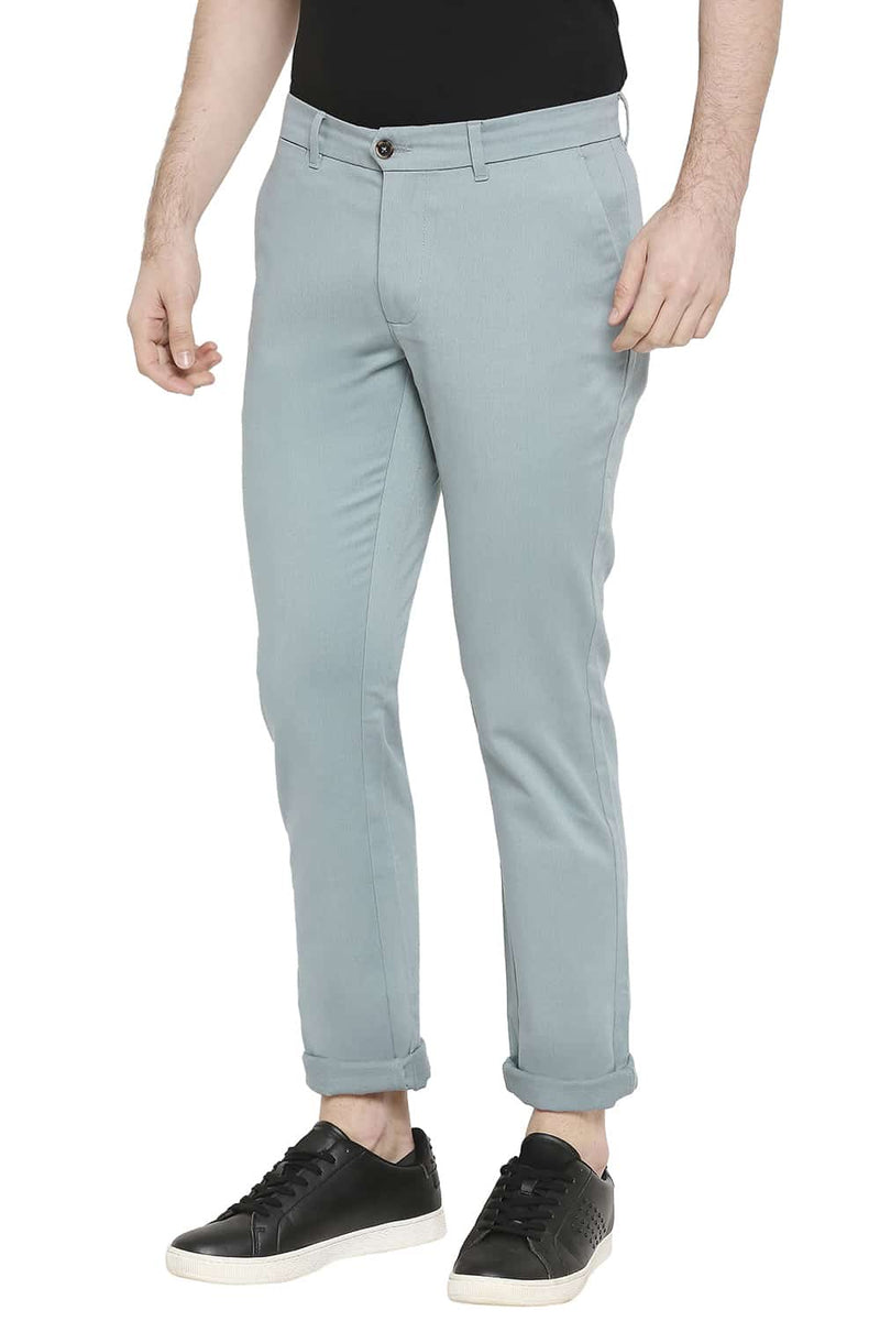 BASICS TAPERED FIT STRETCH TROUSERS