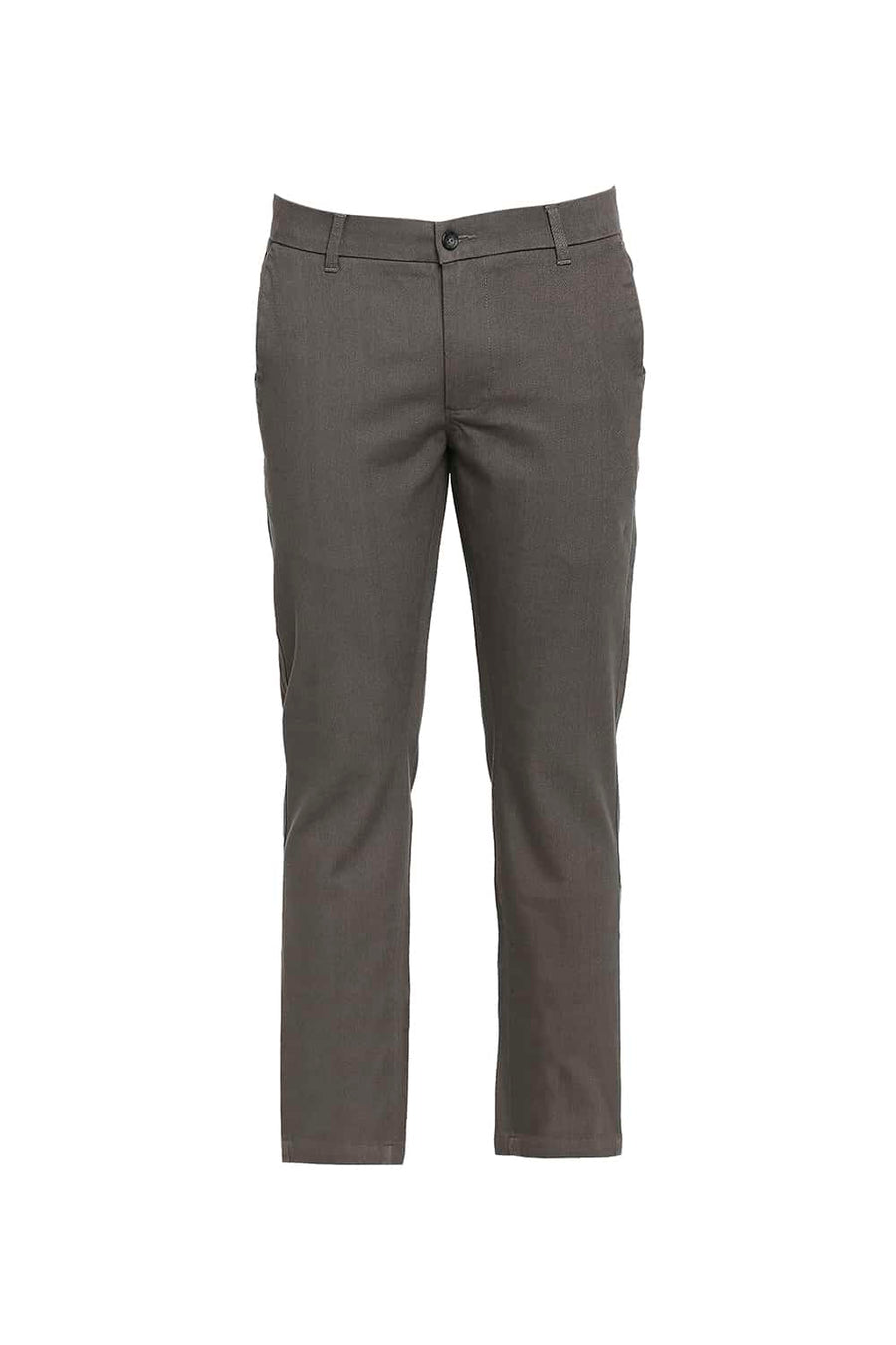 BASICS TAPERED FIT VOLCANIC GREY STRETCH TROUSER