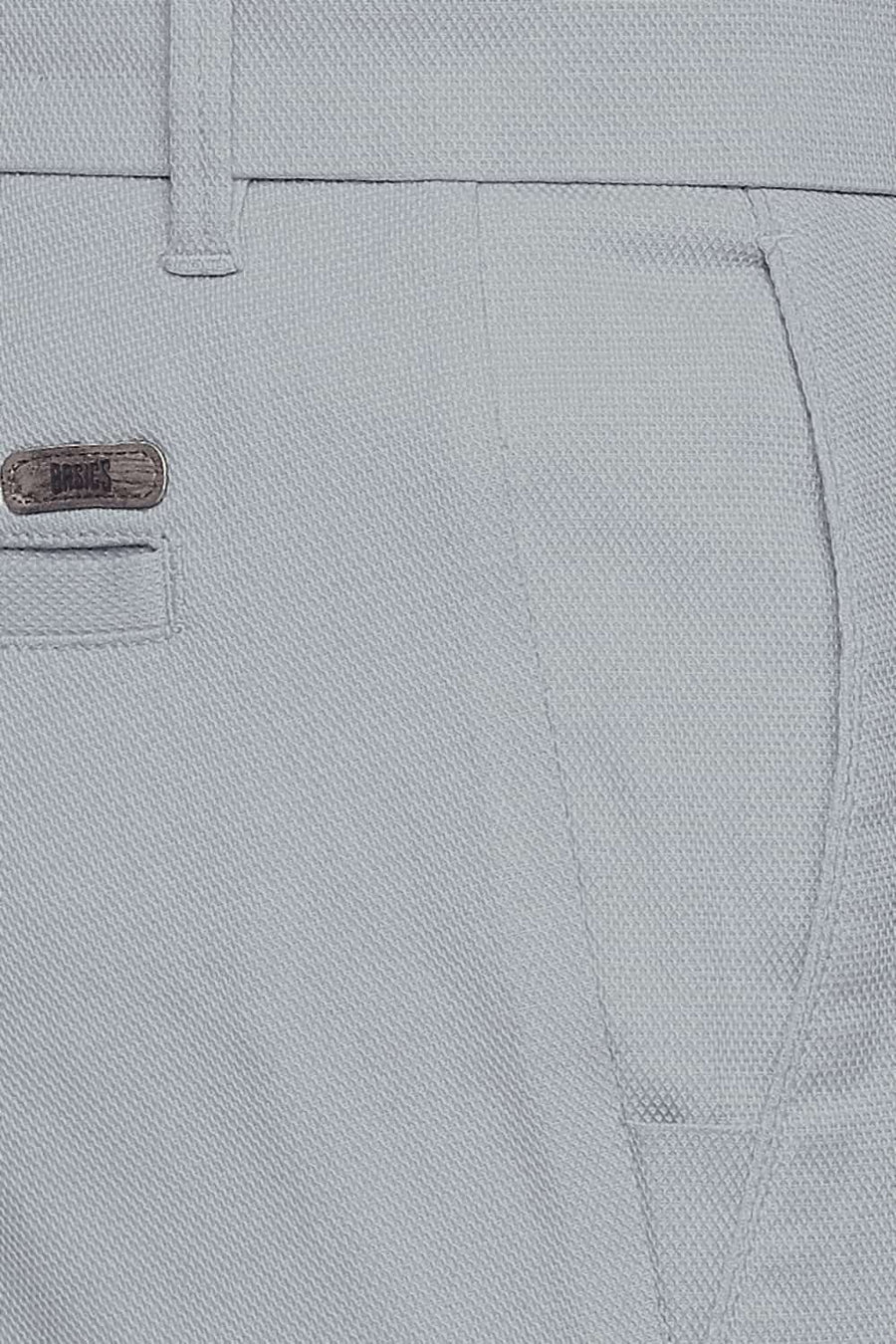 BASICS TAPERED FIT GLACIER GREY STRETCH TROUSER