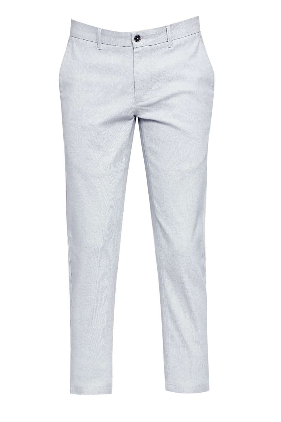BASICS TAPERED FIT GLACIER GREY STRETCH TROUSER