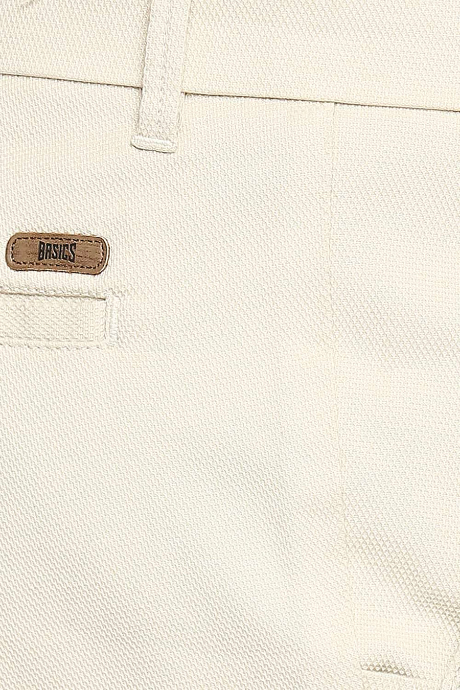 BASICS TAPERED FIT ANGORA STONE STRETCH TROUSER