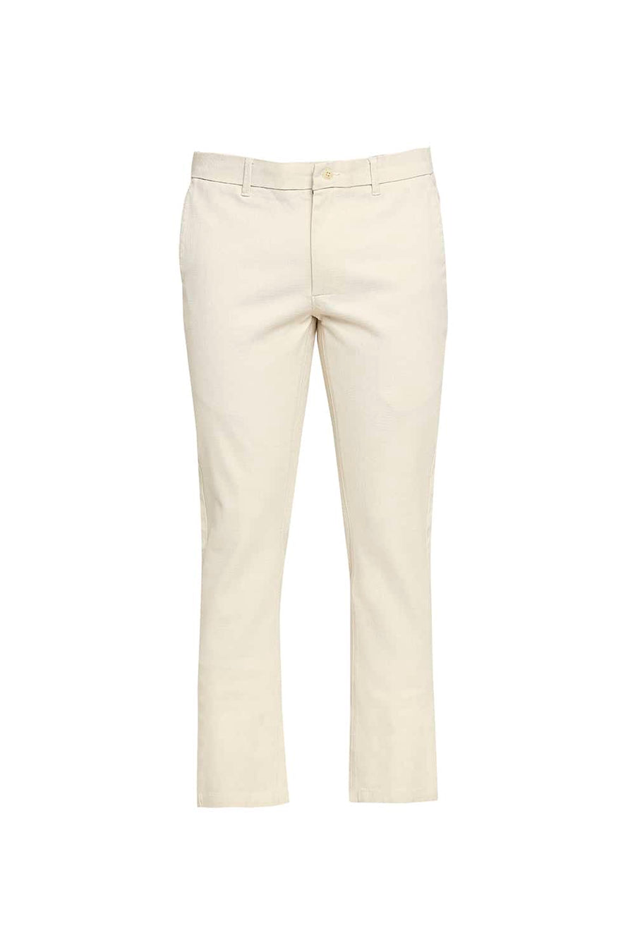 BASICS TAPERED FIT ANGORA STONE STRETCH TROUSER