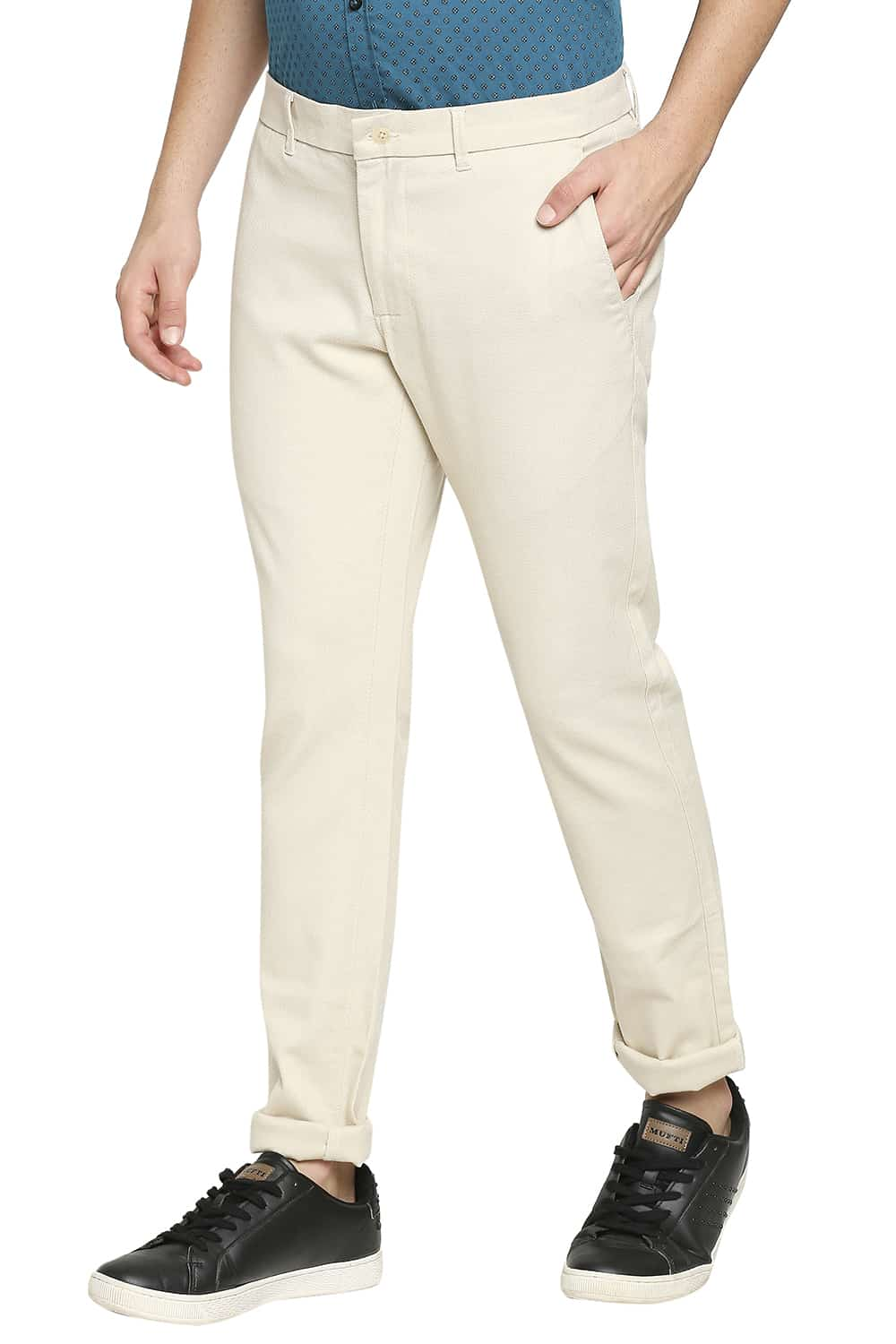 BASICS TAPERED FIT STRETCH TROUSER