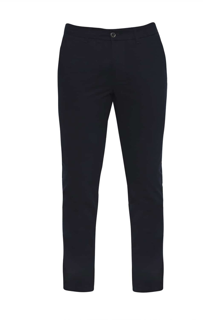 BASICS TAPERED FIT NIGHT SKY NAVY STRETCH TROUSER