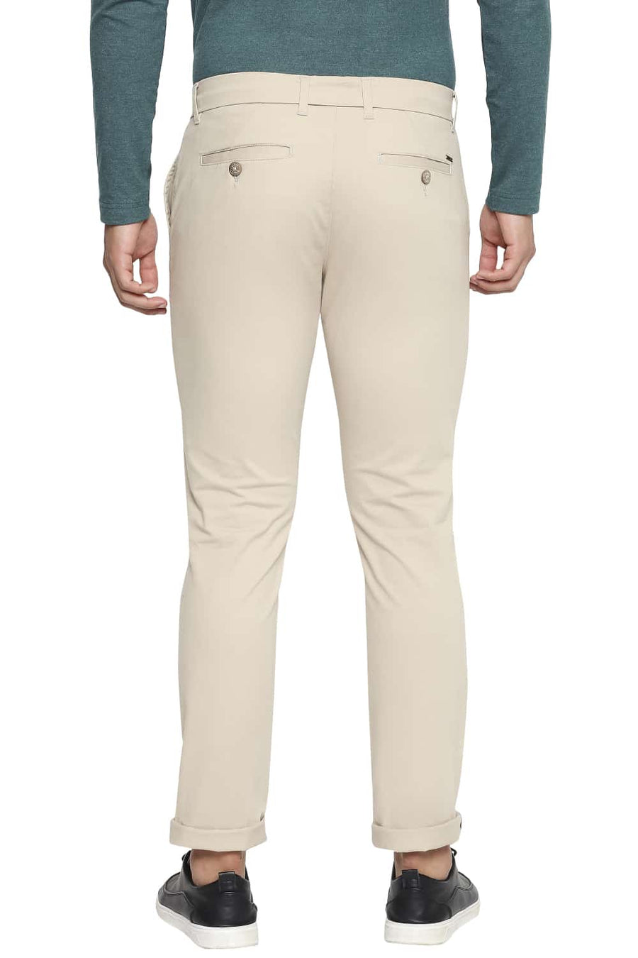 BASICS TAPERED FIT CEMENT STRETCH TROUSER