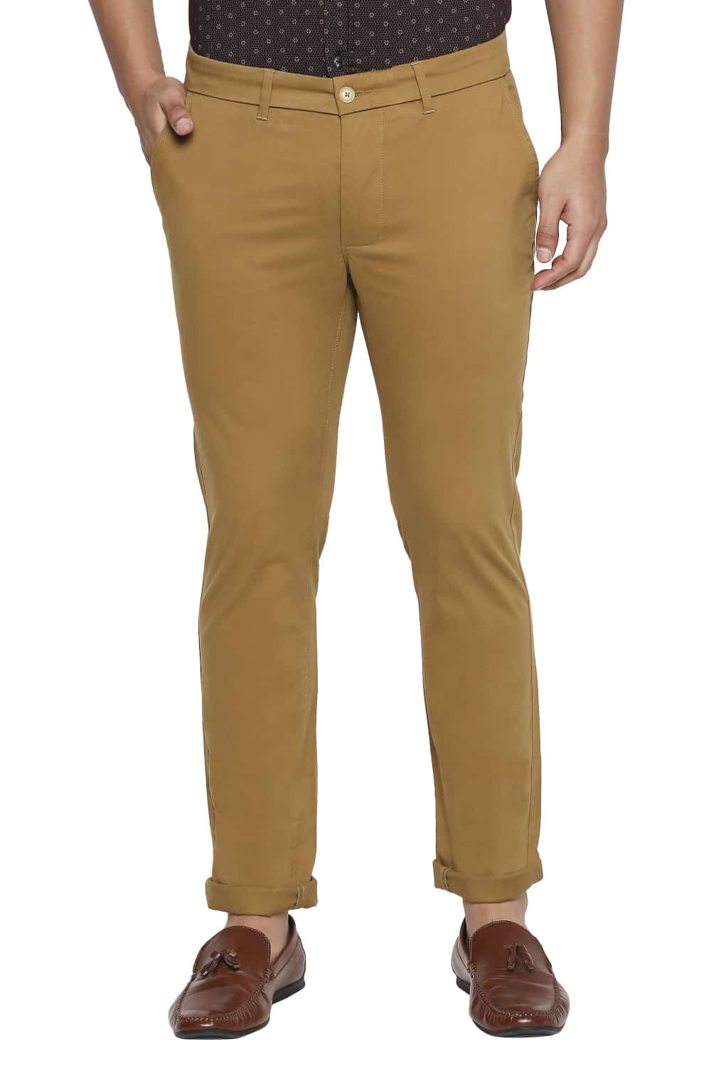 BASICS TAPERED FIT STRETCH TROUSER