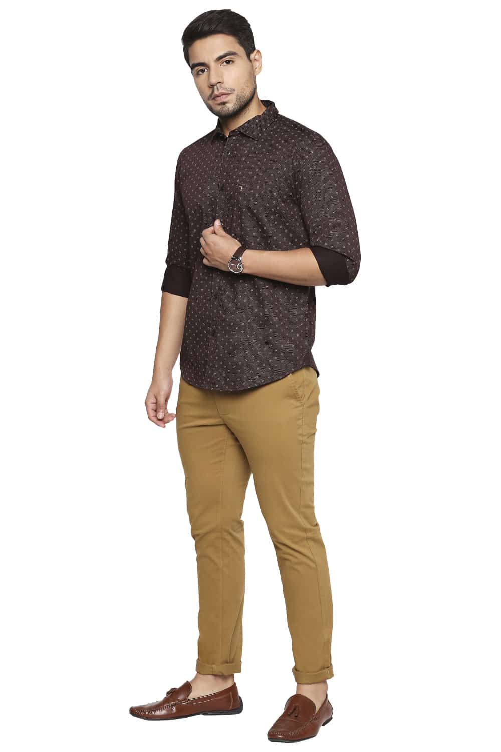 BASICS TAPERED FIT STRETCH TROUSER