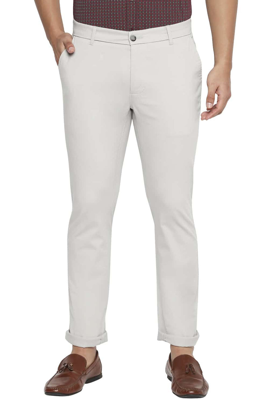 BASICS TAPERED FIT VAPOR BLUE STRETCH TROUSER