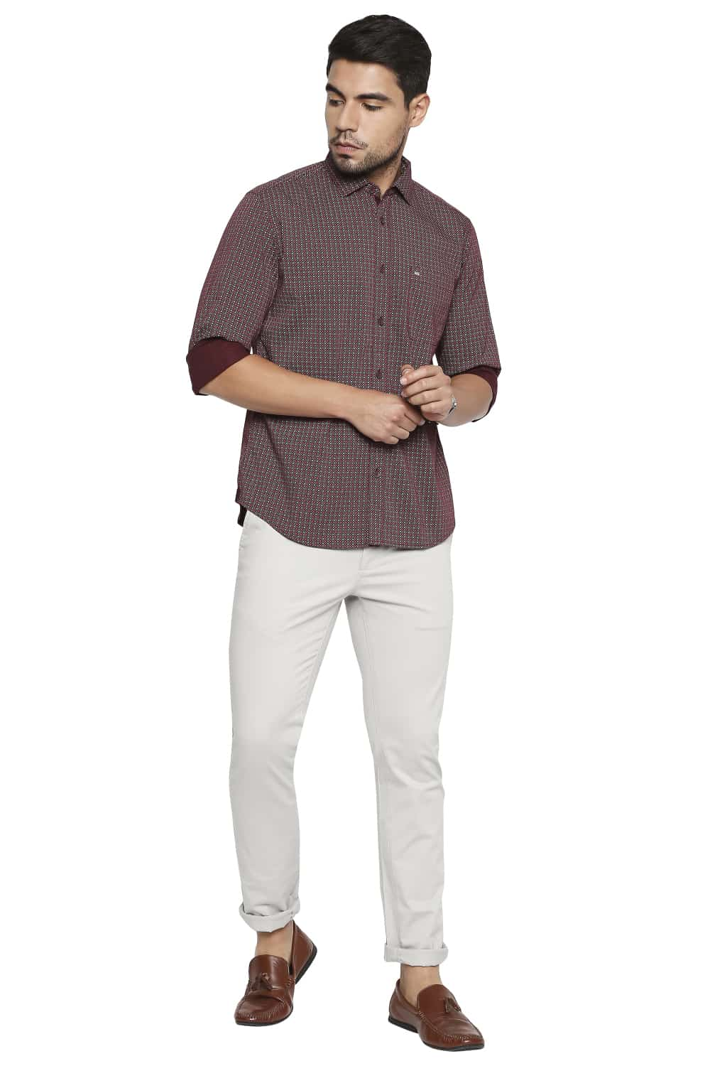 BASICS TAPERED FIT STRETCH TROUSER