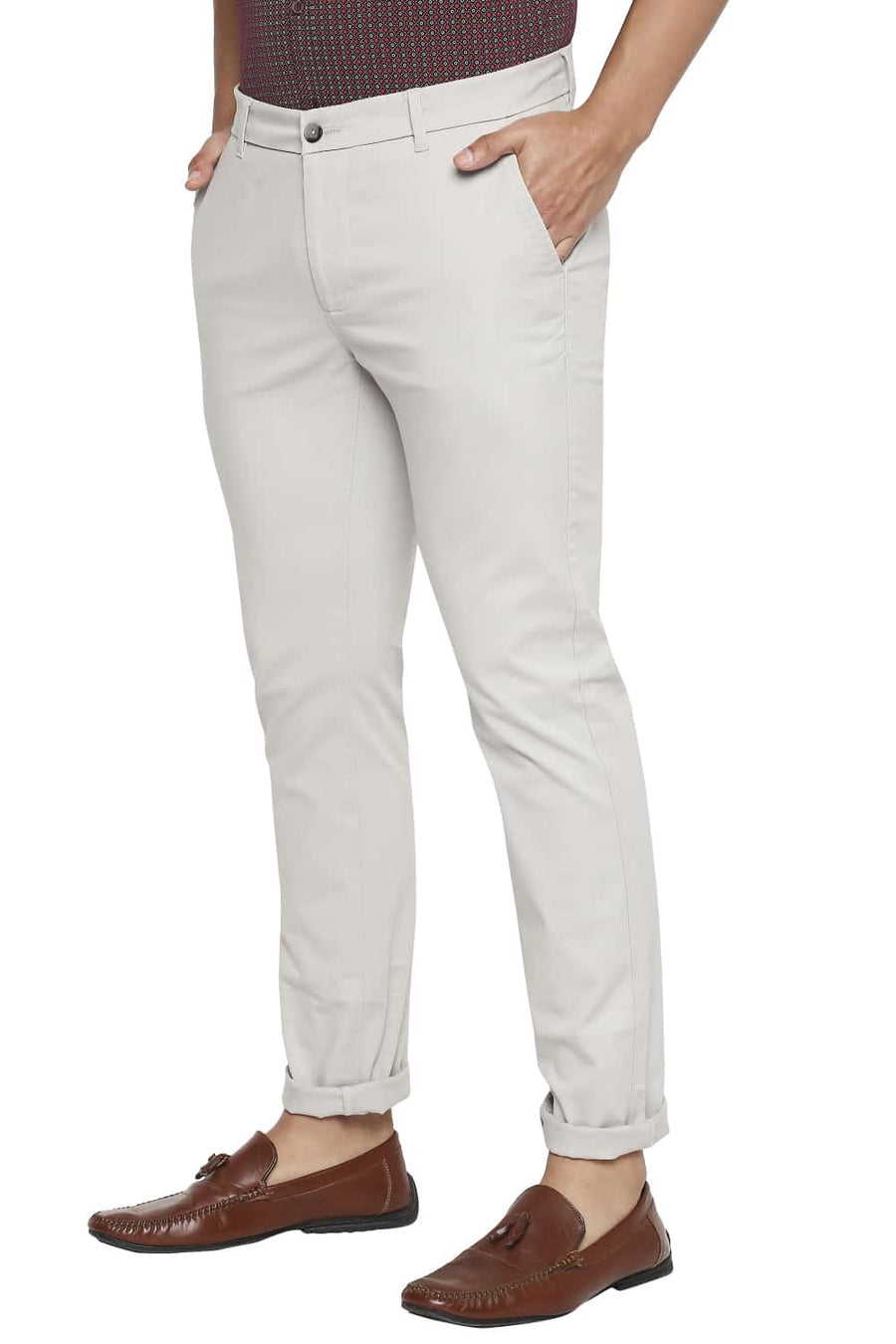 BASICS TAPERED FIT VAPOR BLUE STRETCH TROUSER