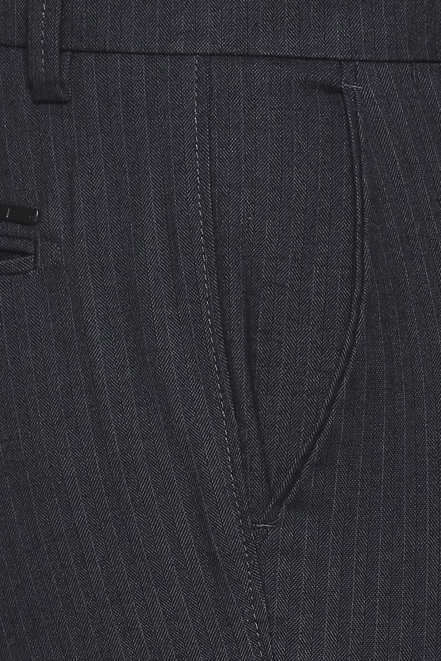 BASICS TAPERED FIT EBONY NAVY STRETCH TROUSER