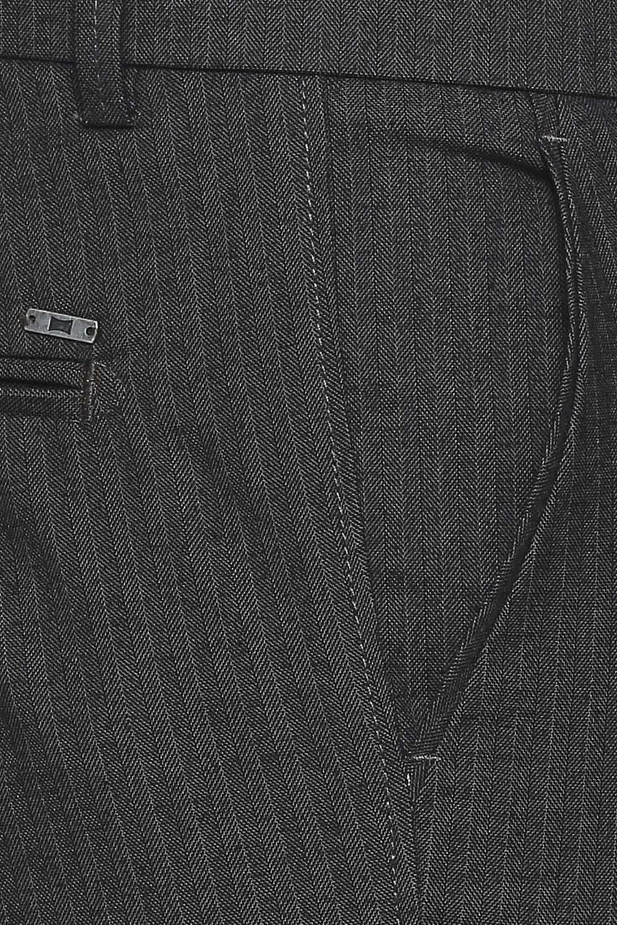 BASICS TAPERED FIT SHADOW BLACK STRETCH TROUSER