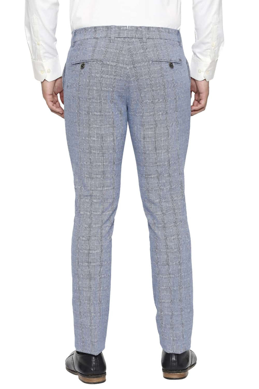 BASICS TAPERED FIT MARLIN BLUE STRETCH TROUSER