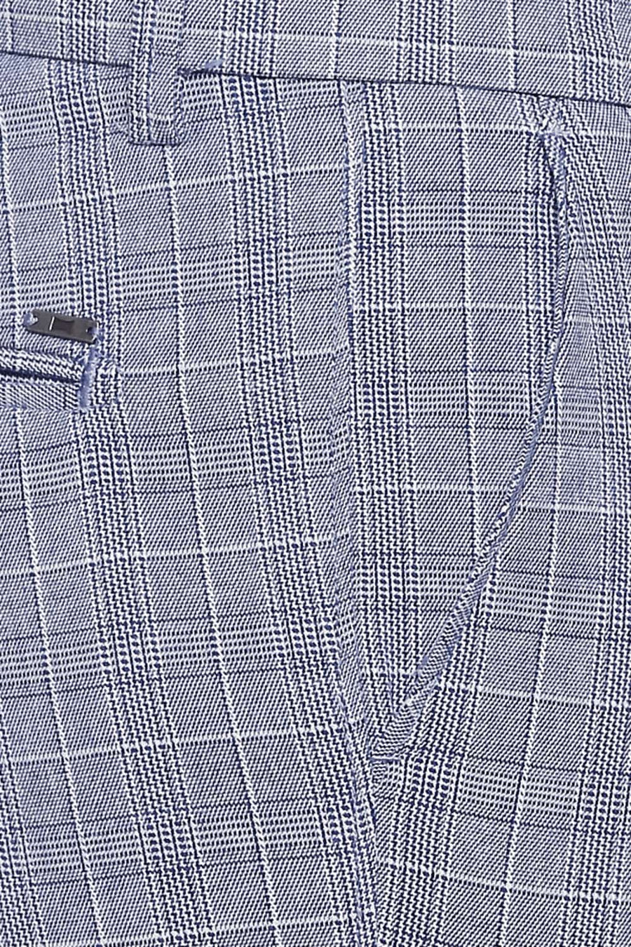 BASICS TAPERED FIT MARLIN BLUE STRETCH TROUSER