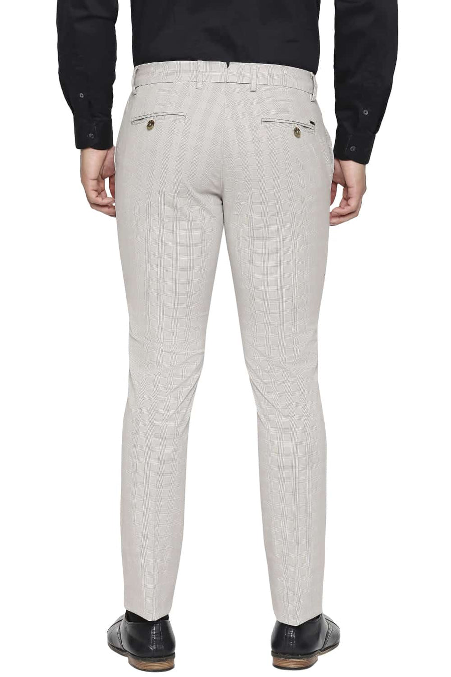 BASICS TAPERED FIT PORPOISE BEIGE STRETCH TROUSER