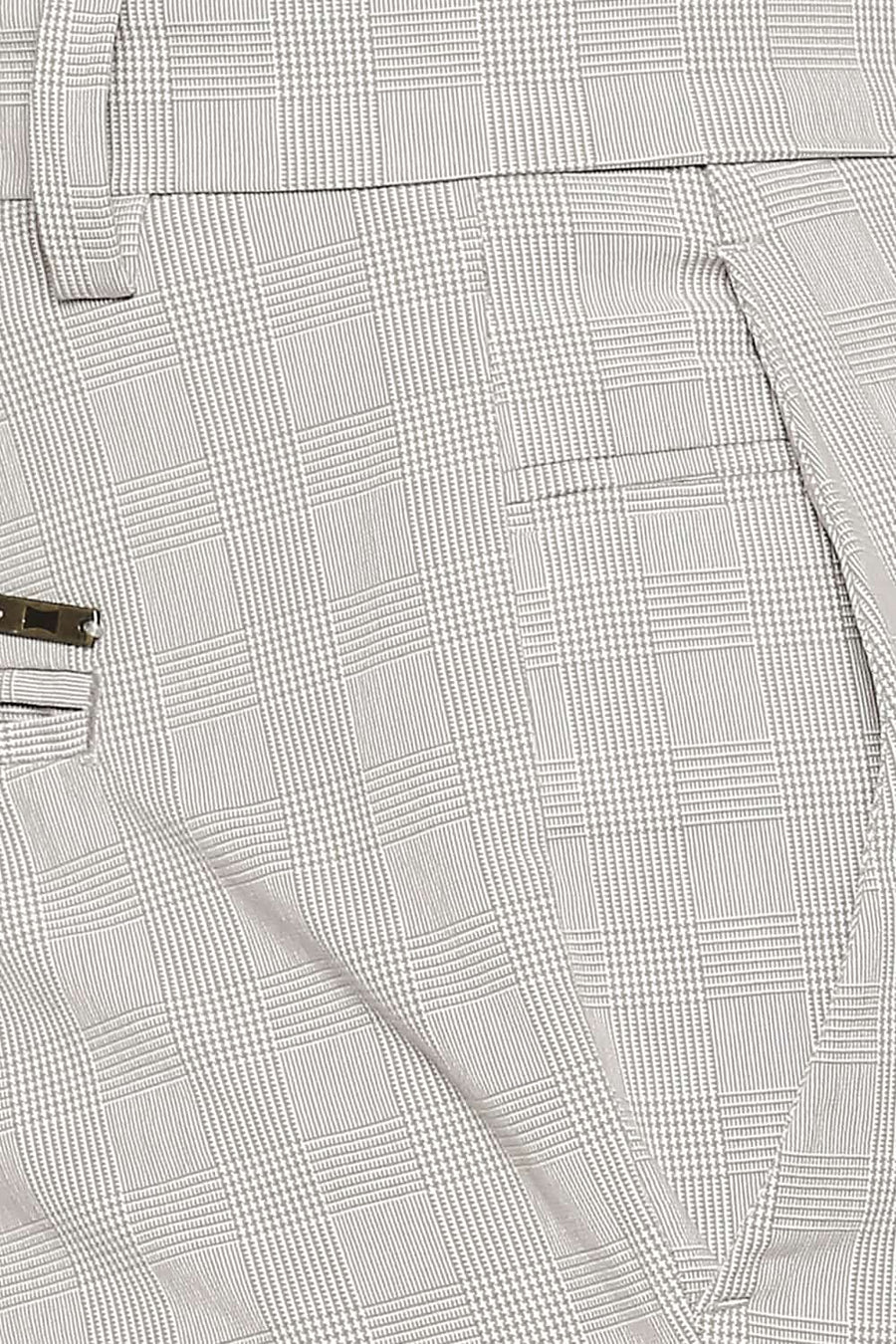 BASICS TAPERED FIT PORPOISE BEIGE STRETCH TROUSER