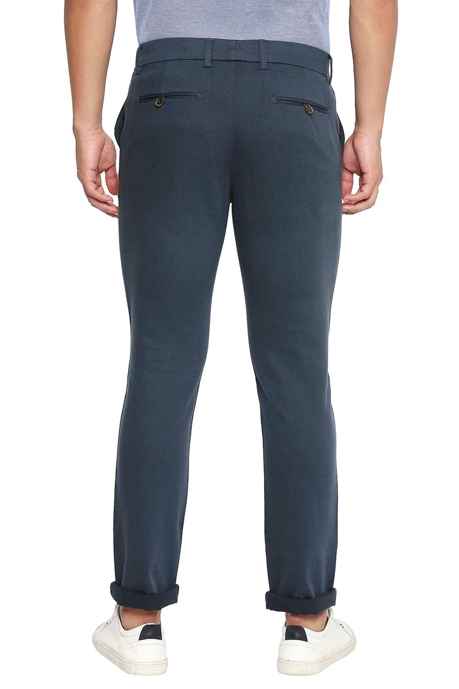 BASICS TAPERED FIT ORION BLUE STRETCH TROUSER
