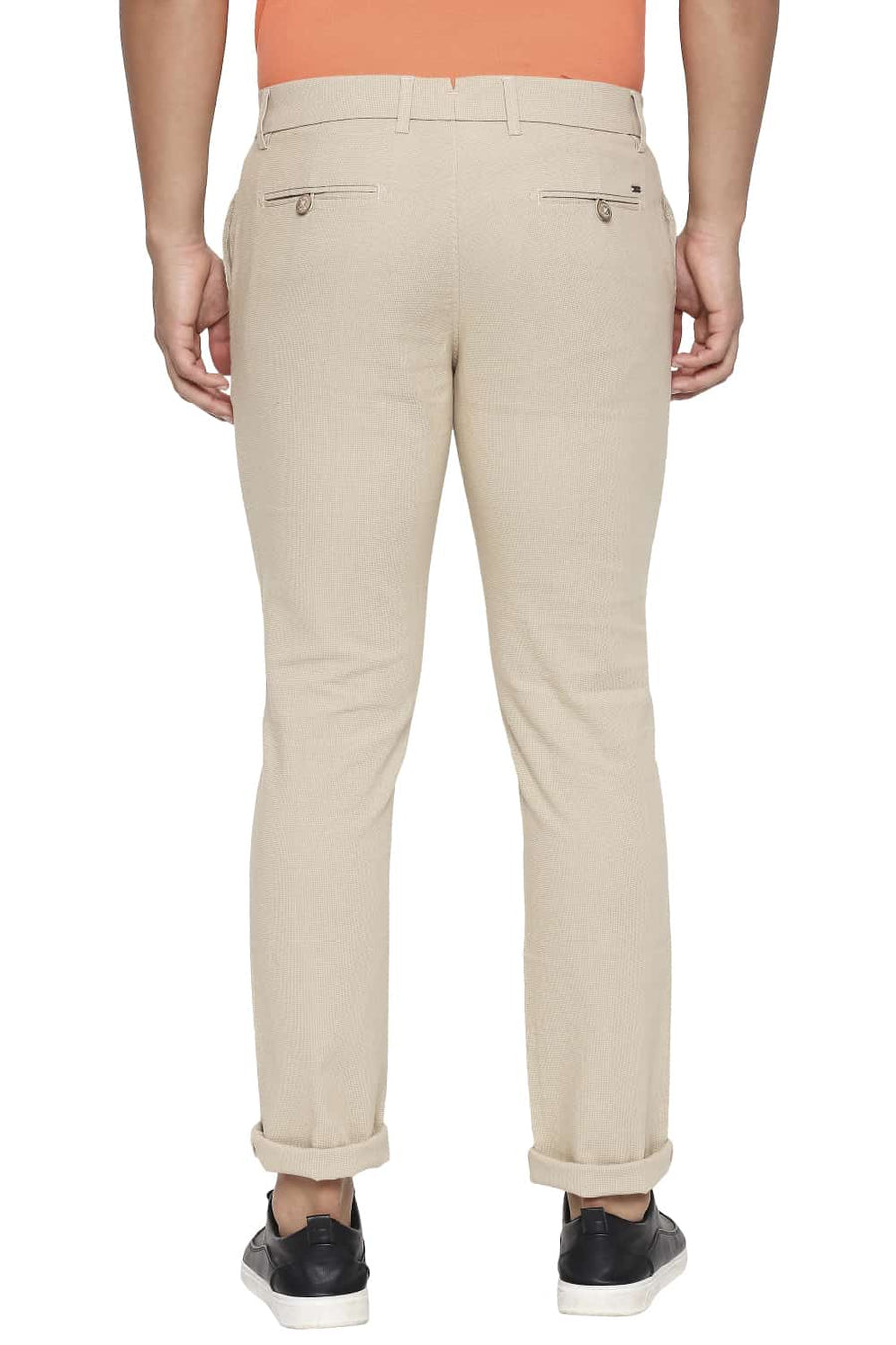 BASICS TAPERED FIT WARM SAND STRETCH TROUSER