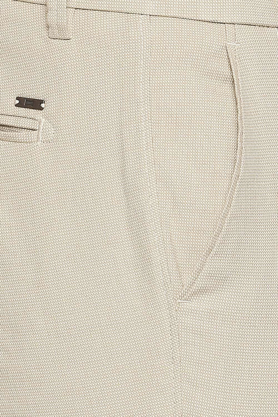 BASICS TAPERED FIT WARM SAND STRETCH TROUSER