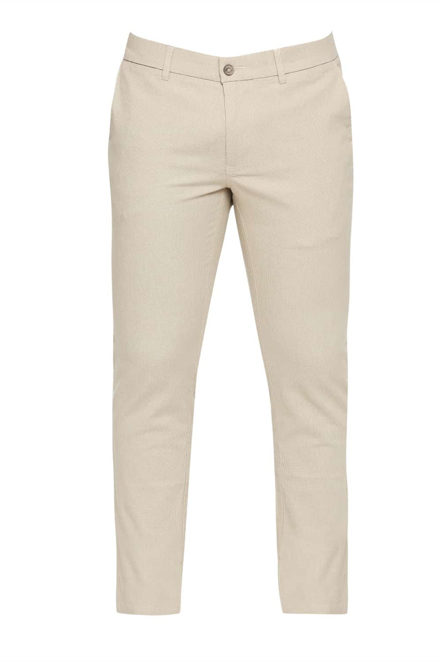 BASICS TAPERED FIT WARM SAND STRETCH TROUSER