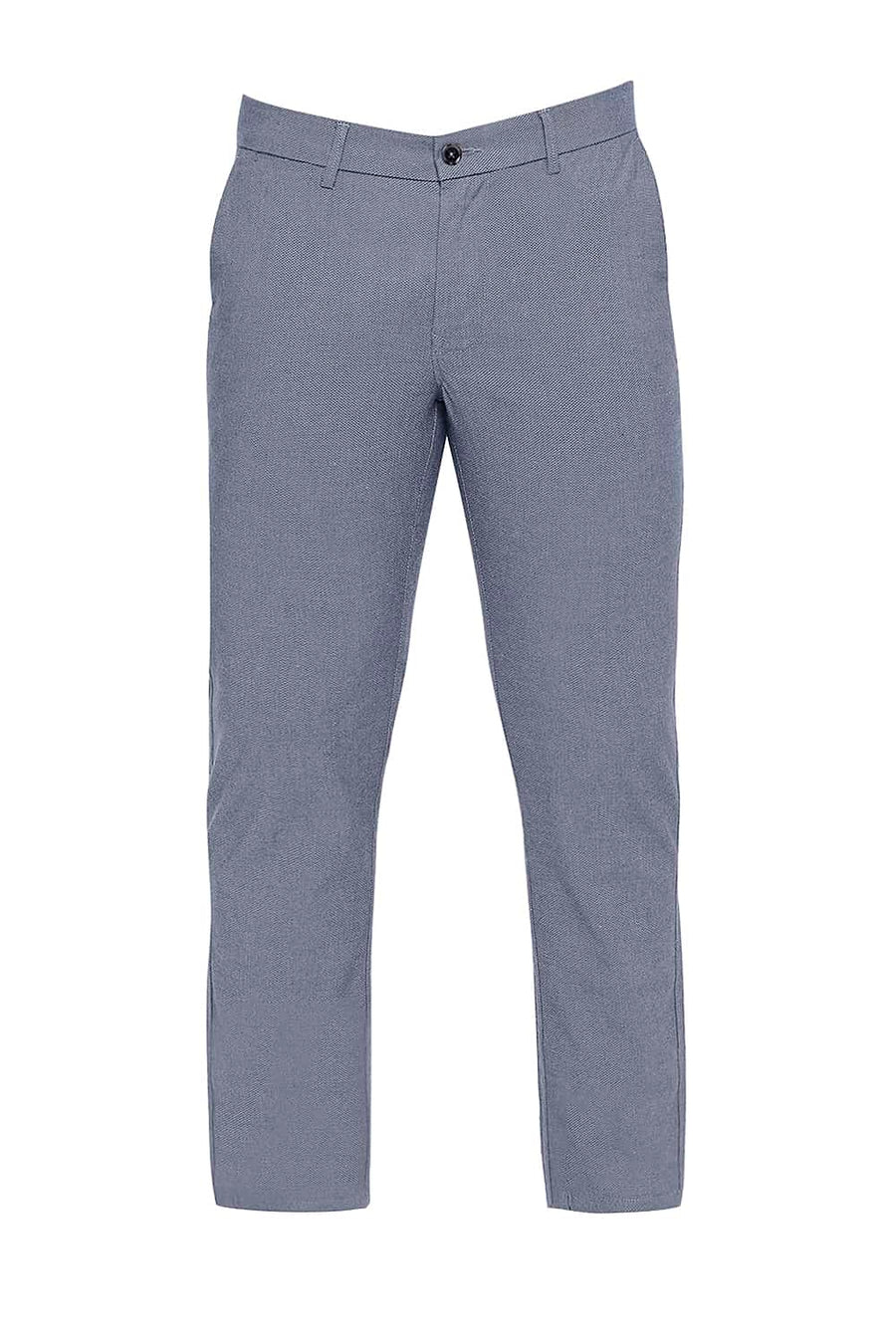 BASICS TAPERED FIT REAL TEAL NAVY STRETCH TROUSER