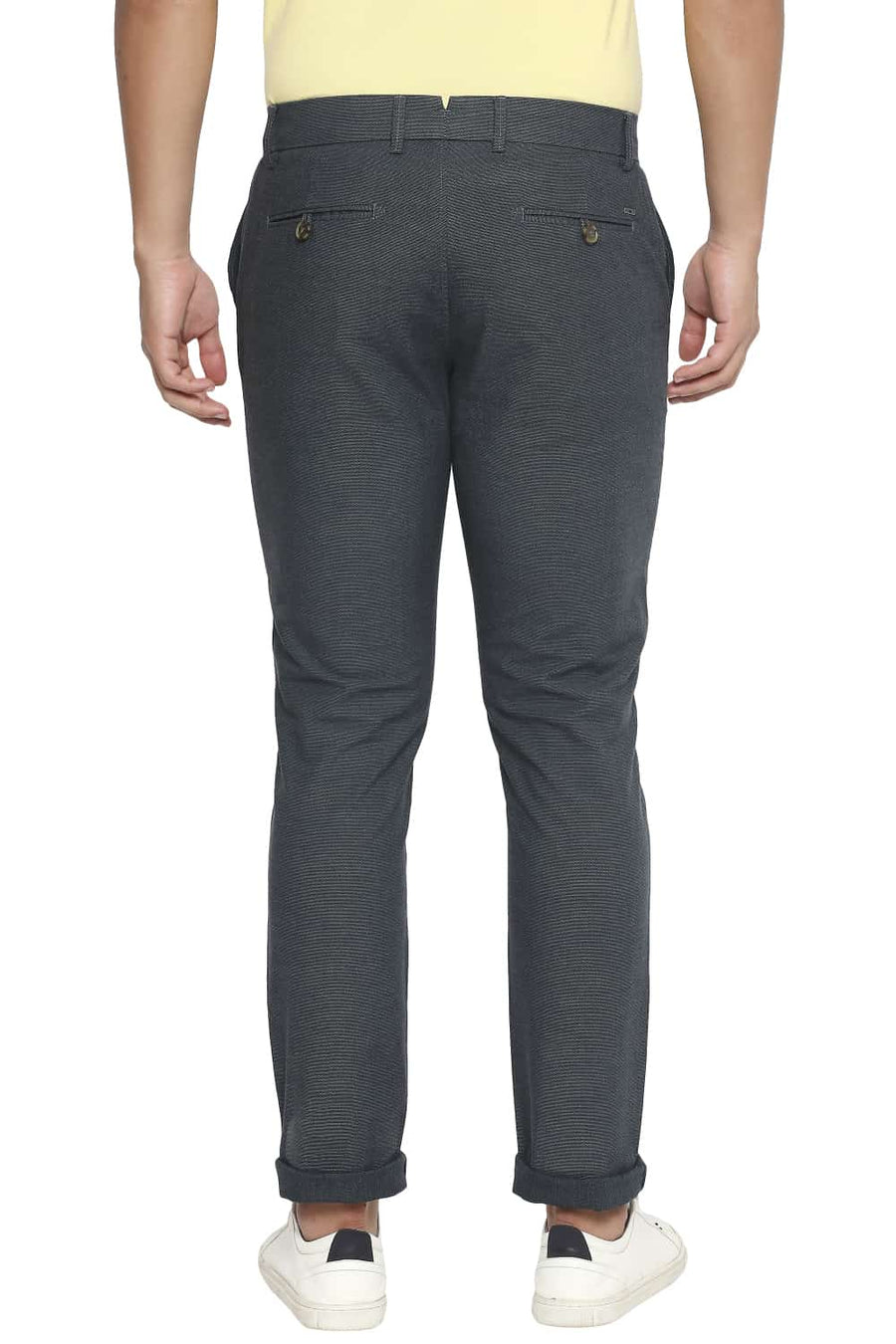 BASICS TAPERED FIT JUNE BUG GREEN STRETCH TROUSER