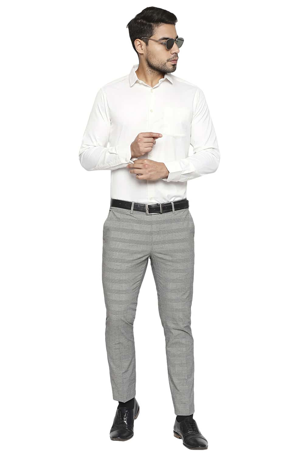 BASICS TAPERED FIT STRETCH TROUSER