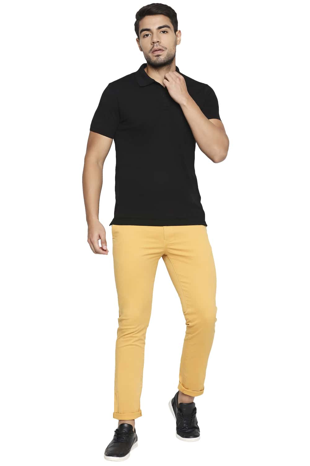 BASICS TAPERED FIT OVER DYED STRETCH TROUSER