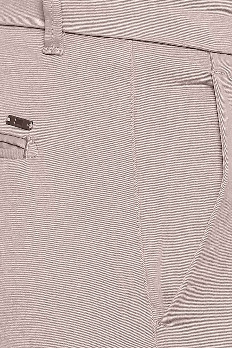 BASICS TAPERED FIT WOOD ROSE OVER DYED STRETCH TROUSER