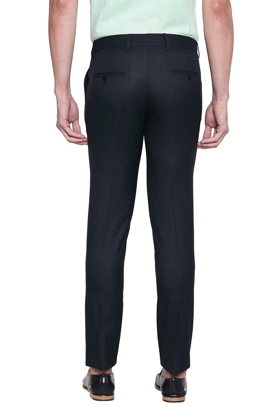 BASICS TAPERED FIT BLACK OLIVE STRETCH TROUSER