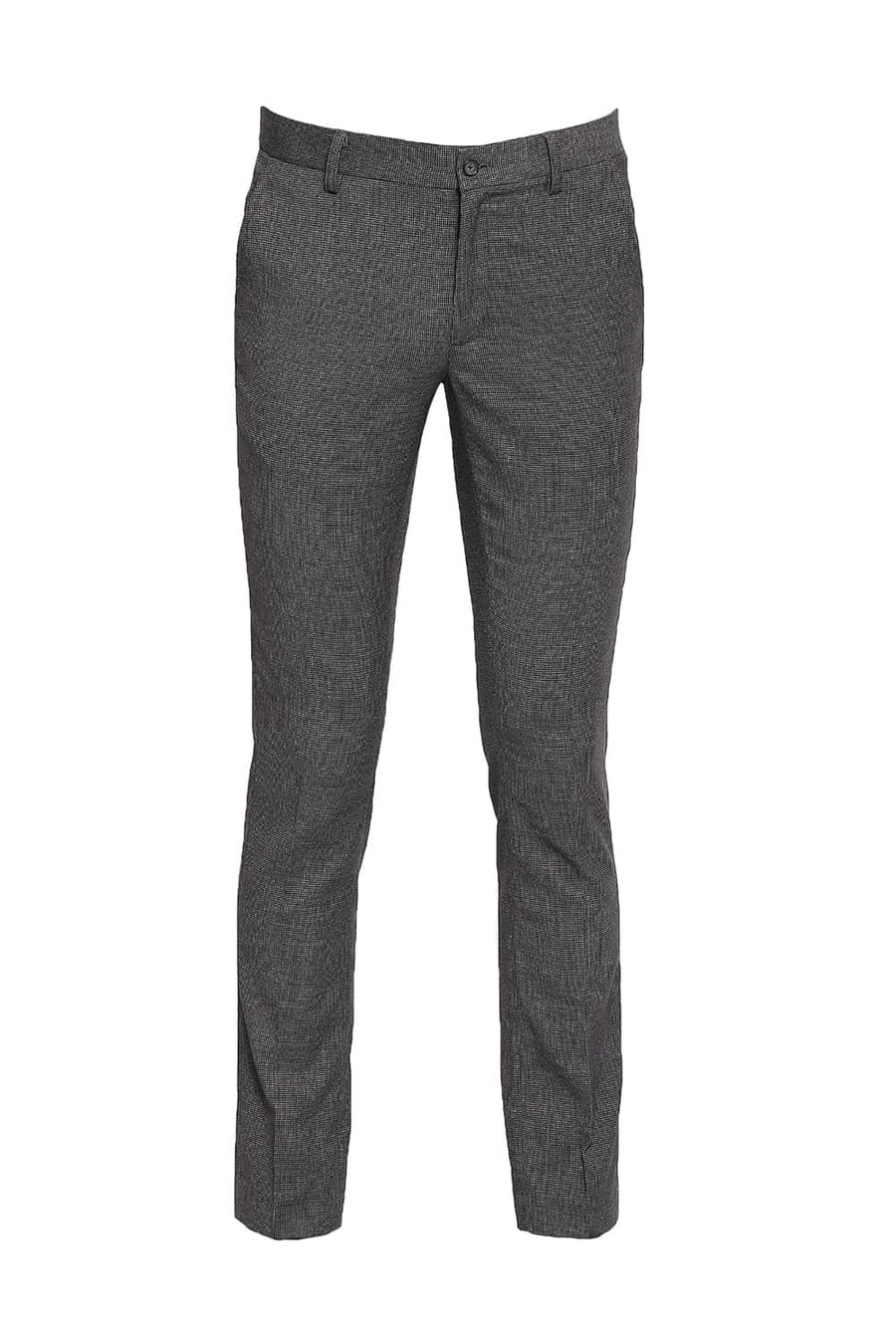 BASICS TAPERED FIT RAVEN STRETCH TROUSER