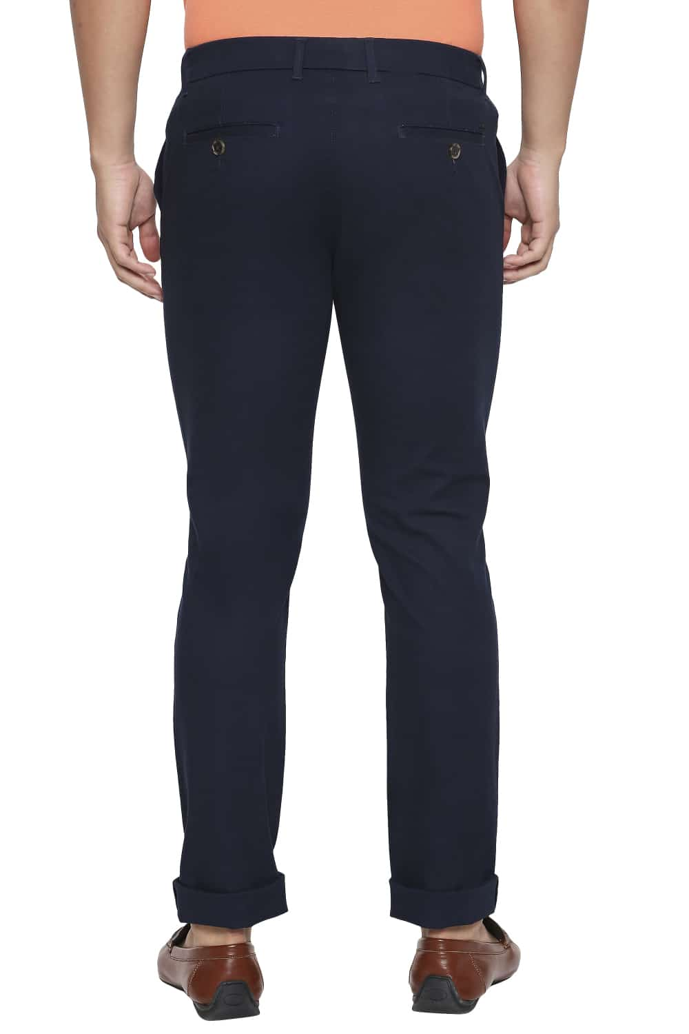 BASICS TAPERED FIT STRETCH TROUSERS