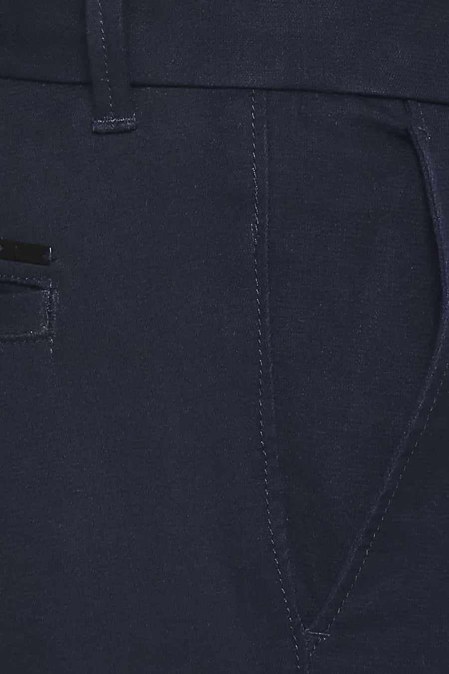 BASICS TAPERED FIT MOOD INDIGO STRETCH TROUSERS
