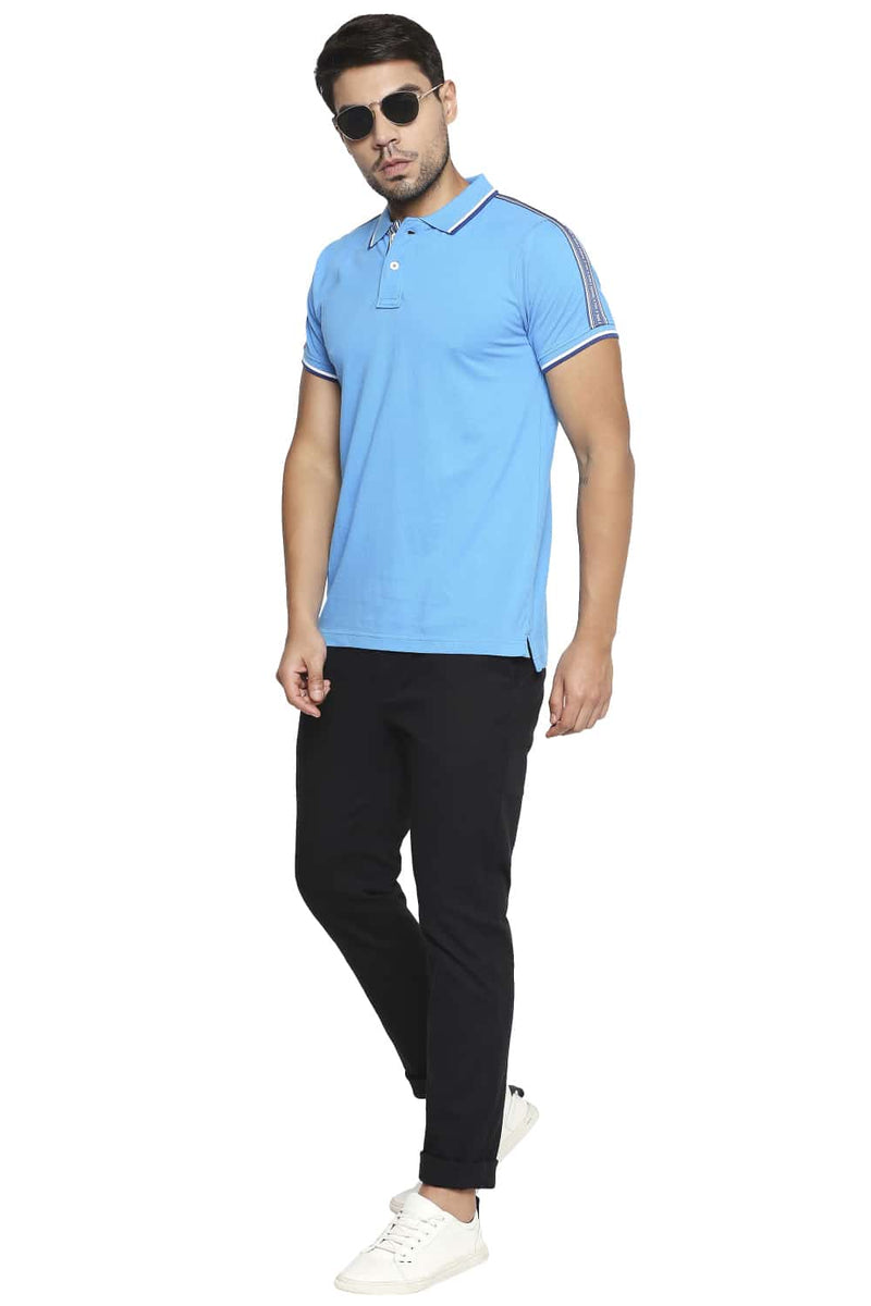 BASICS TAPERED FIT STRETCH TROUSERS