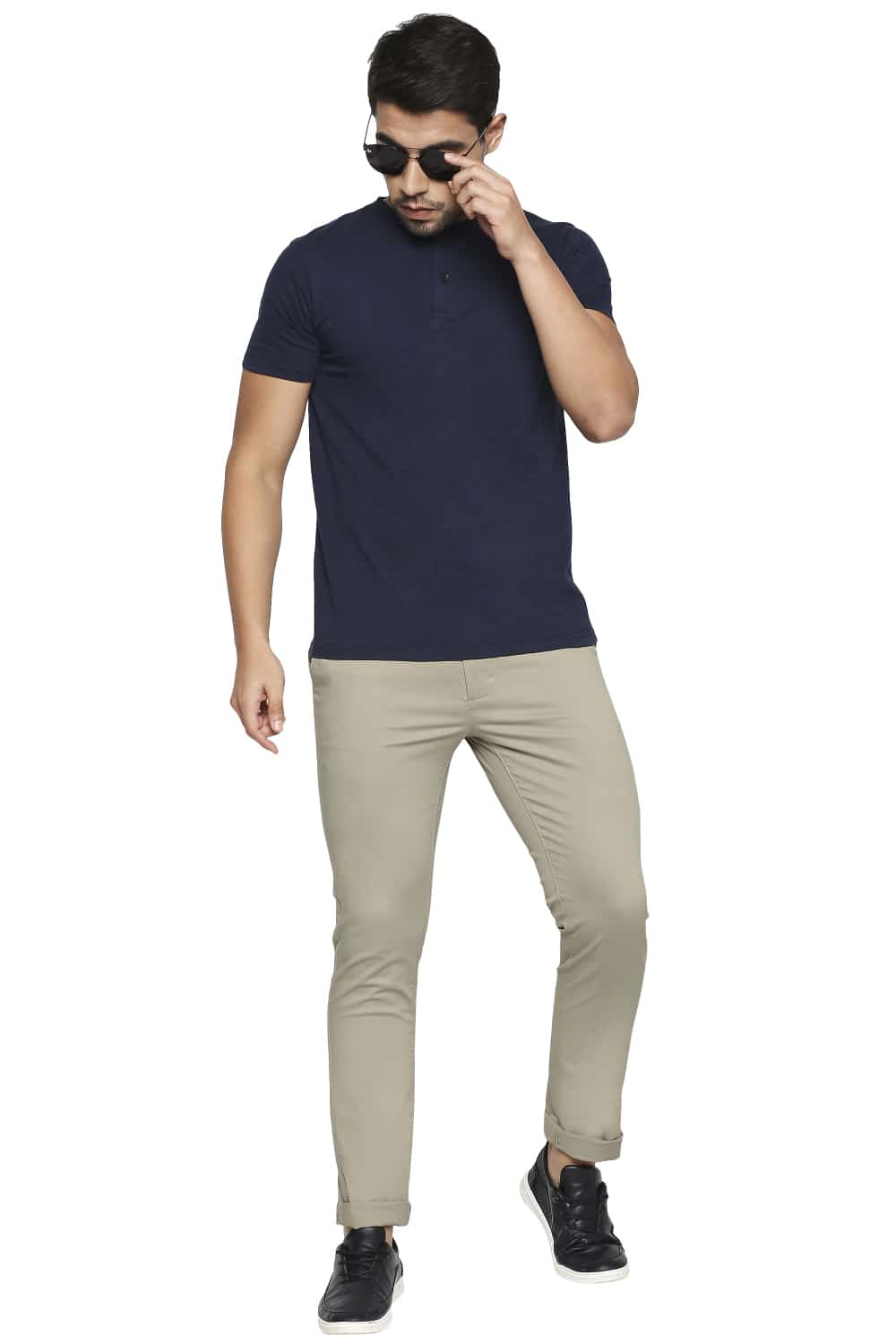 BASICS TAPERED FIT STRETCH TROUSER