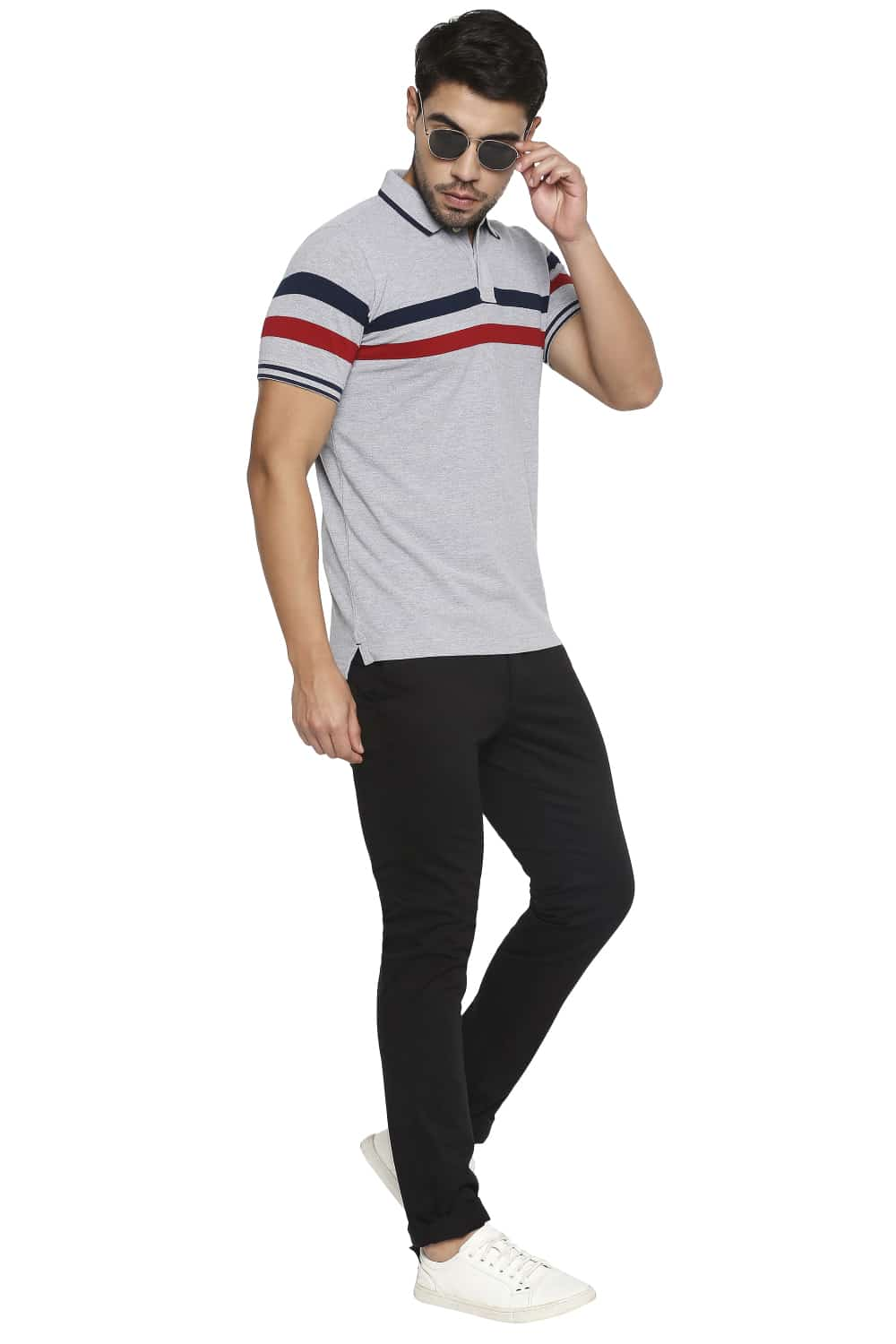 BASICS TAPERED FIT STRETCH TROUSER