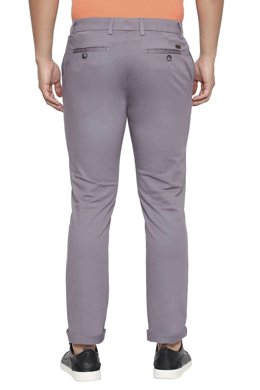 BASICS TAPERED FIT STREET GREY STRETCH TROUSER