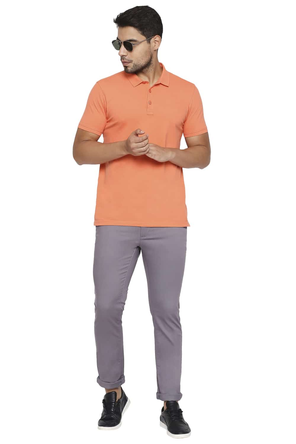 BASICS TAPERED FIT STRETCH TROUSER