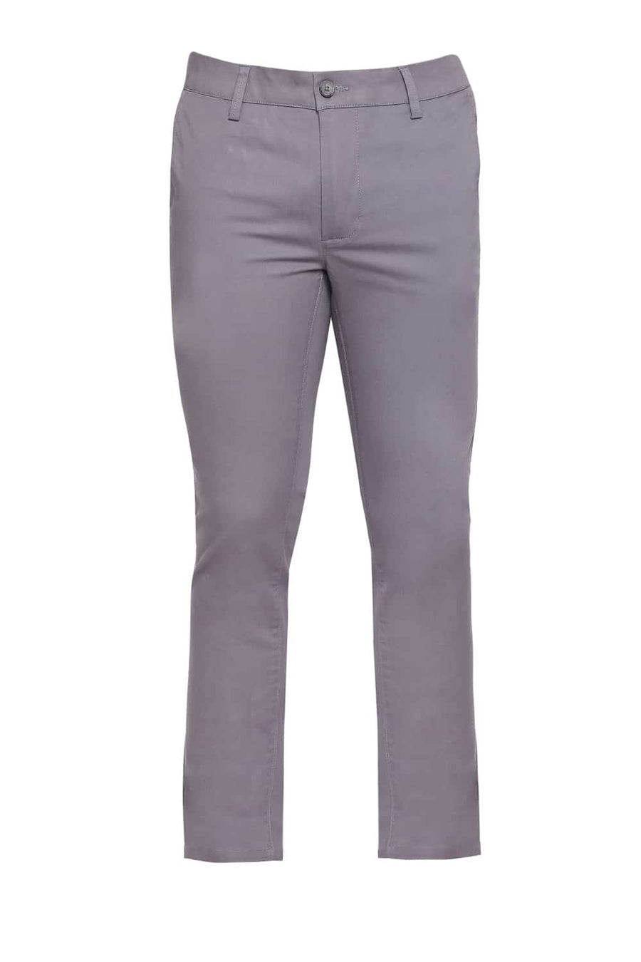 BASICS TAPERED FIT STREET GREY STRETCH TROUSER