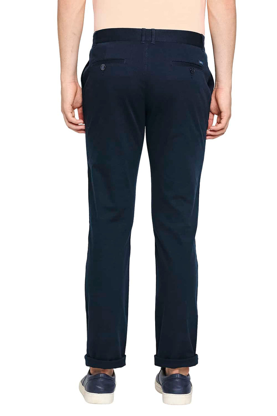 BASICS TAPERED FIT MOONLIT NAVY STRETCH TROUSER