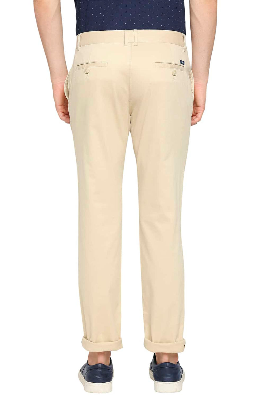 BASICS TAPERED FIT BISCOTTI KHAKI STRETCH TROUSER