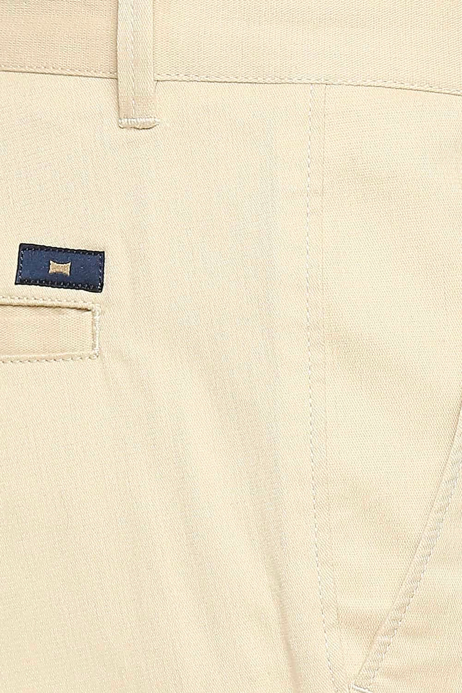 BASICS TAPERED FIT BISCOTTI KHAKI STRETCH TROUSER