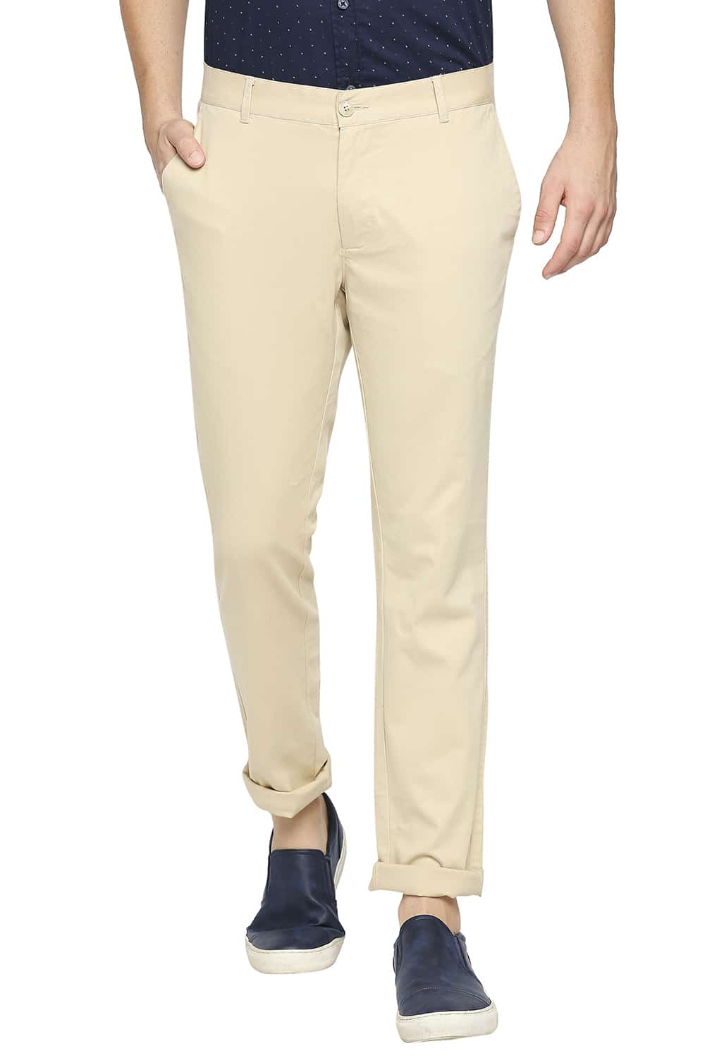 BASICS TAPERED FIT STRETCH TROUSER