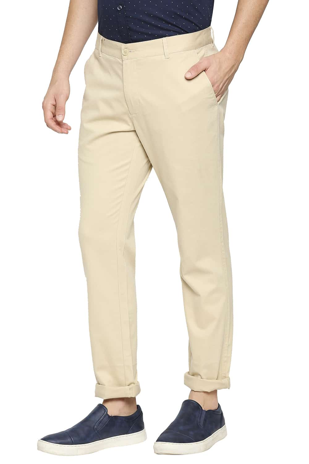 BASICS TAPERED FIT STRETCH TROUSER