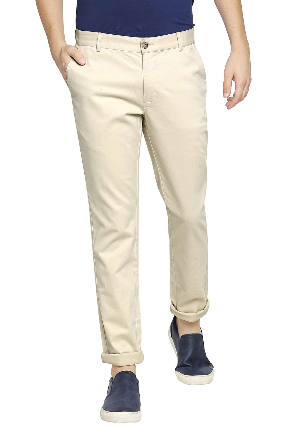 BASICS TAPERED FIT STRETCH TROUSER