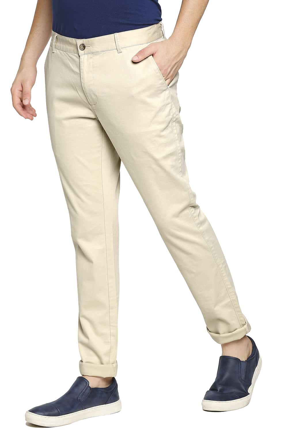 BASICS TAPERED FIT STRETCH TROUSER