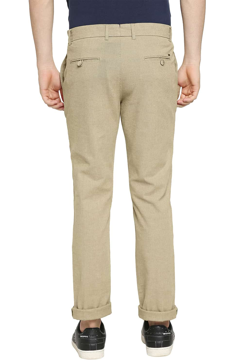 BASICS TAPERED FIT STRETCH TROUSER