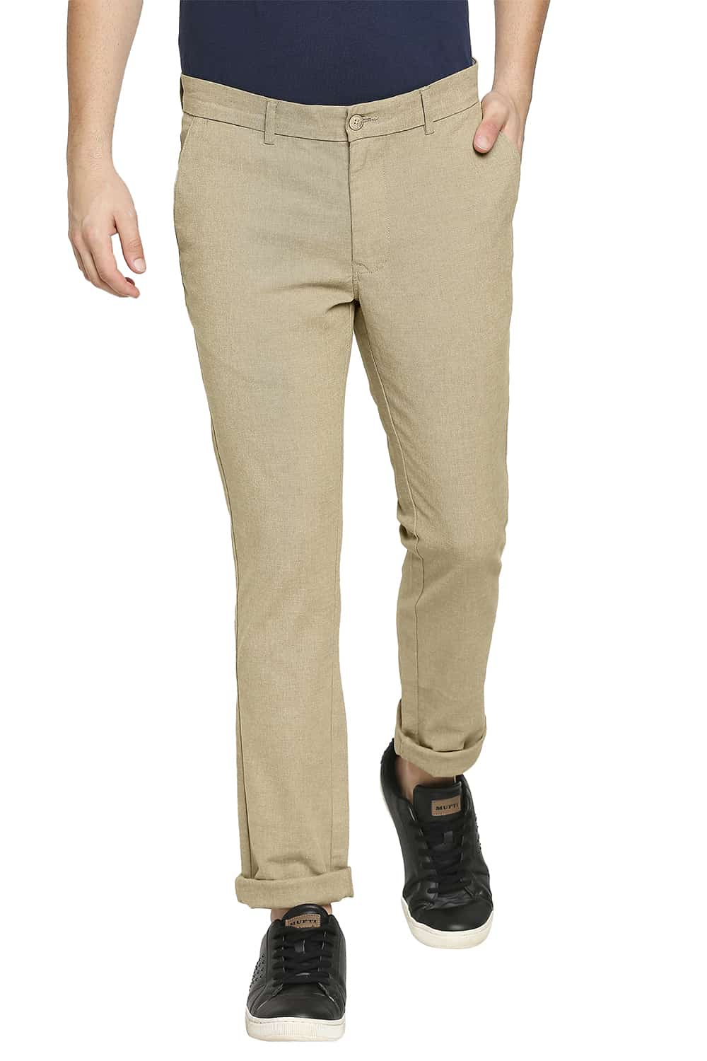 BASICS TAPERED FIT STRETCH TROUSER